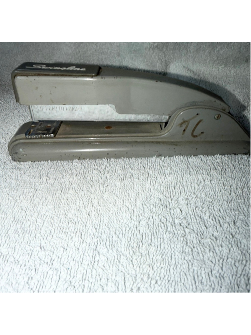 Vintage Mid Century Deco Industrial Swingline Metal Stapler Gray Tested/Works